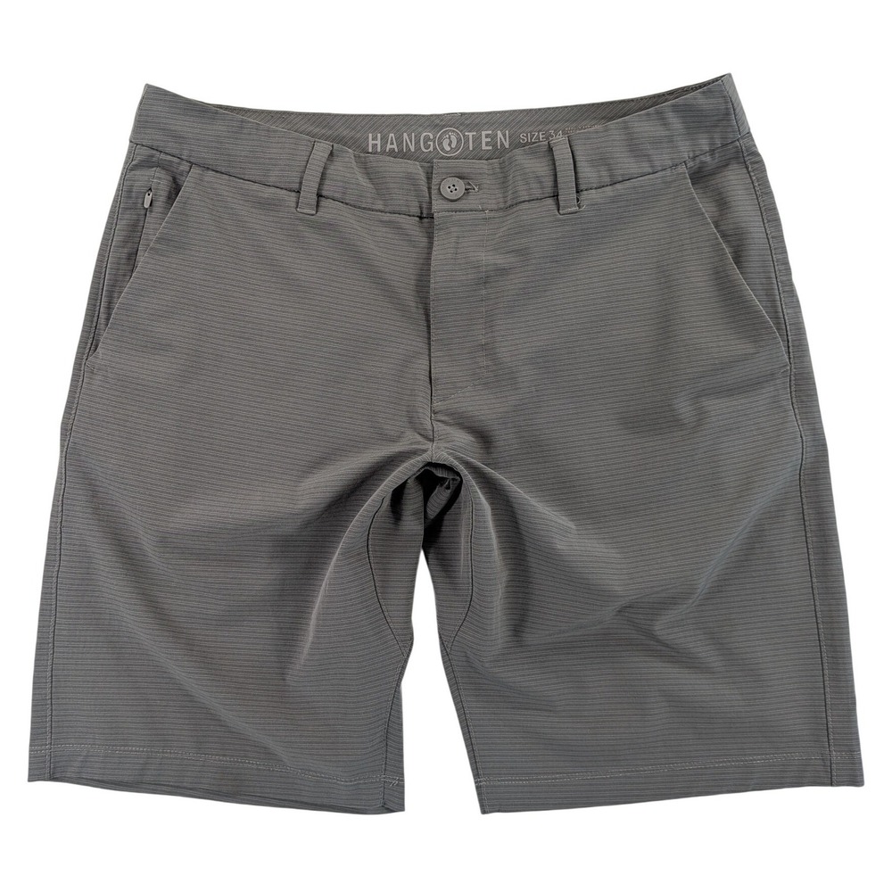 Hang Ten Shorts Mens 34 Grey Stretch Hybrid Golf Surf Skate Casual Athleisure - Picture 2 of 12